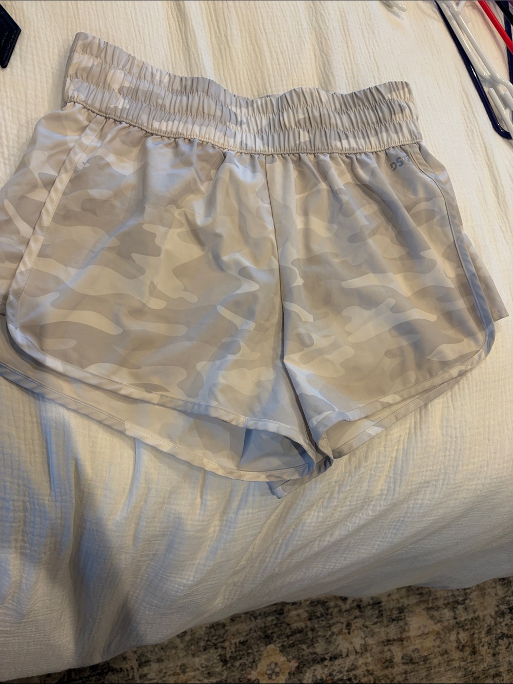 DSG Light Gray Camo Women's Athletic Shorts